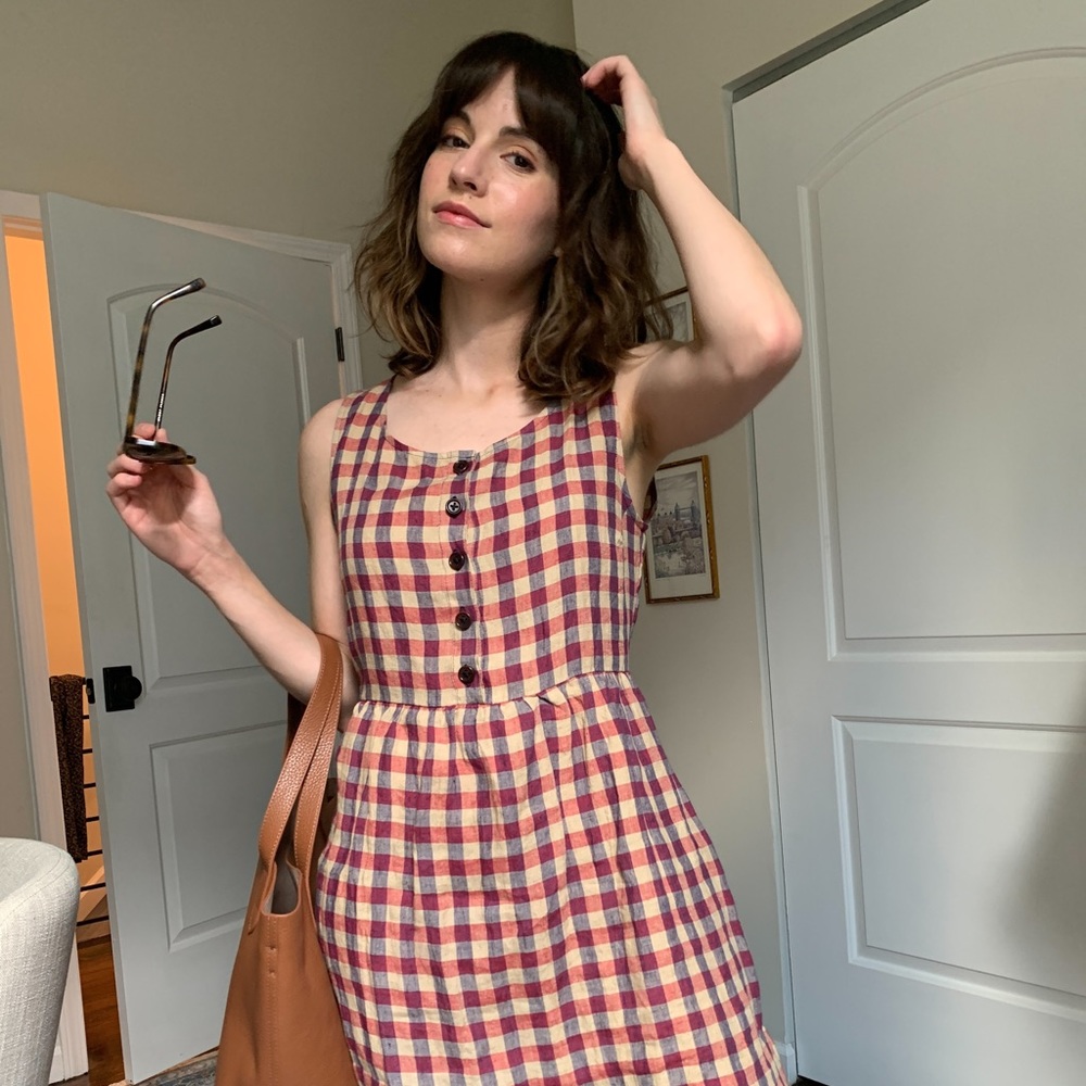 Pyne and Smith dress no 24 in Tilling Check, XS, euc